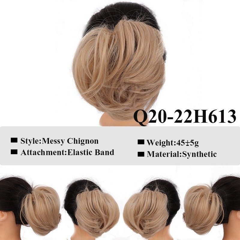 Scrunchie bun Scrunchie fofo bagunçado Scrunchie reto Rabo de cavalo com elástico Scrunchie coquetel_voghion.com