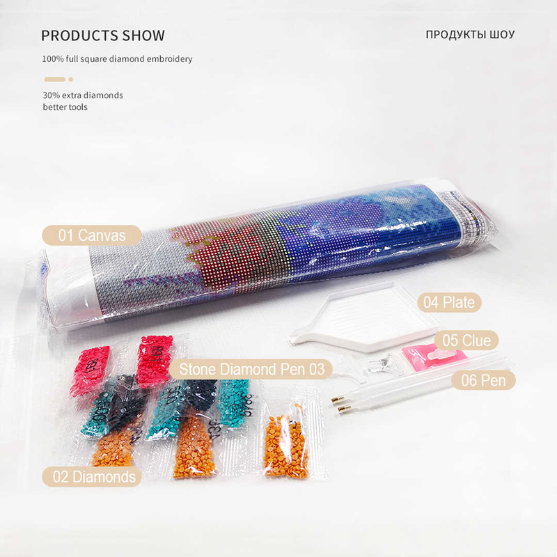 PhotoCustom 5D-Diamantgemälde, vollständiger quadratischer/runder Bohrer, Diamant-Stickerei, Wolfstier, für Kinder, Heimdekoration_voghion.com