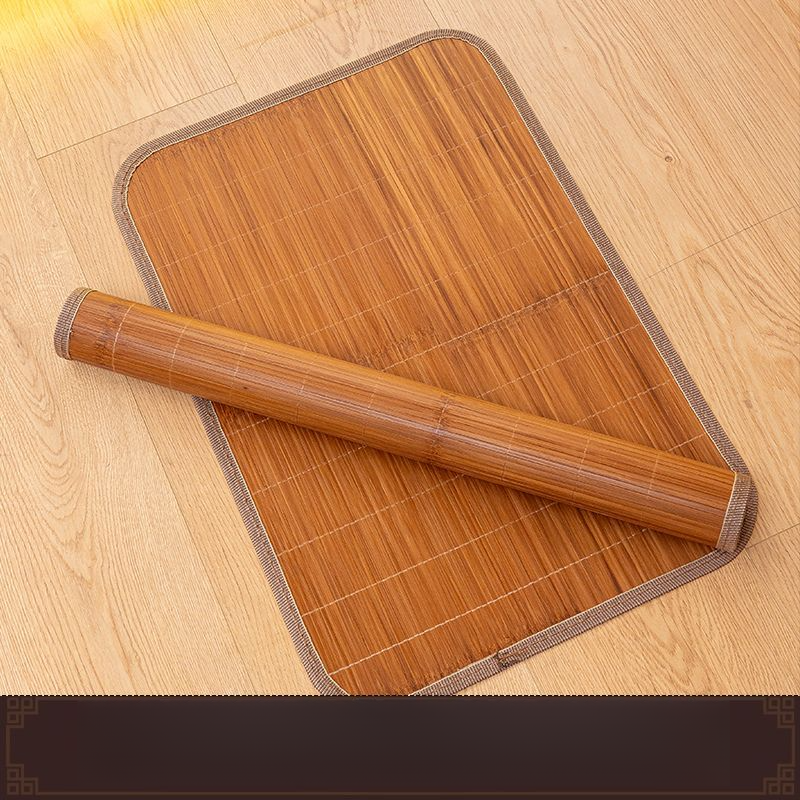 Bamboo Fiber Pillow Mat|Double Summer Breathable Cooling Sleeping Pad|Pastoral Style Brushed Design_voghion.com