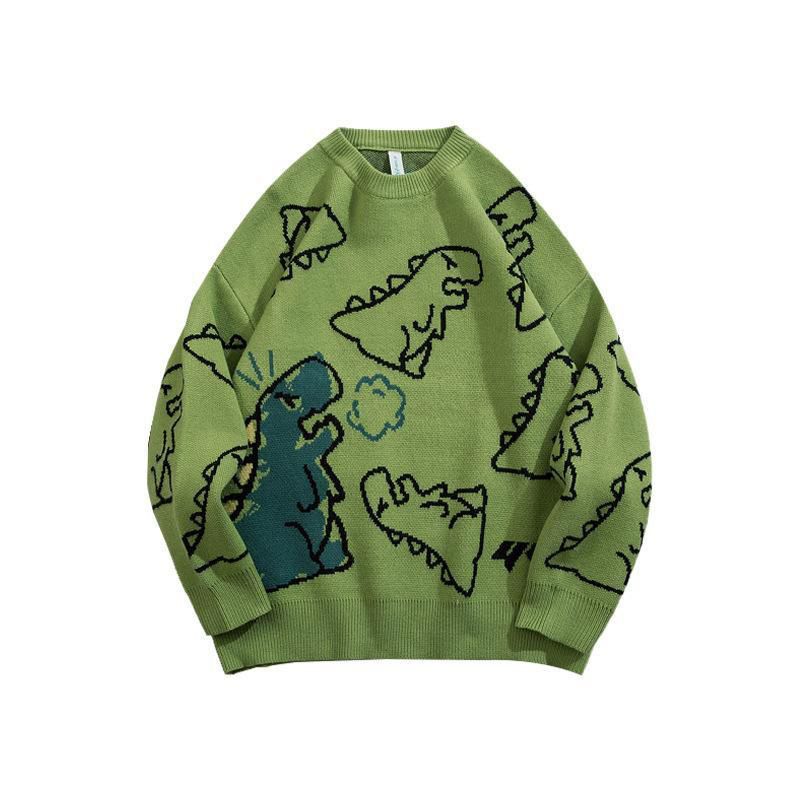 Dinosaurier-Strickpullover für Damen Neue europäische und amerikanische Pullover für Herren_voghion.com