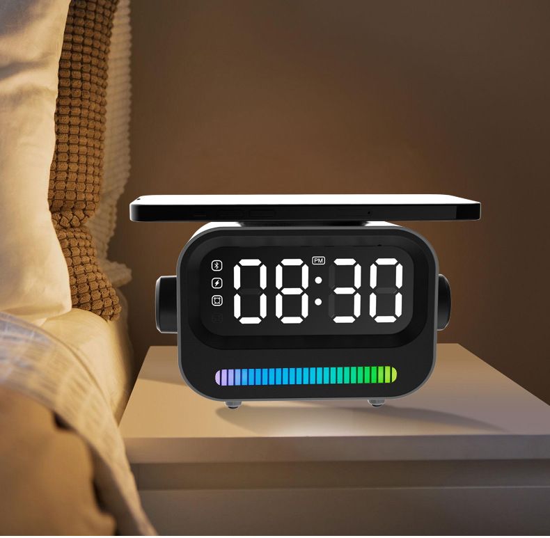 Draagbare luidsprekers AI Audio Intelligente stem Draadloze omroeper Internet beroemdheid met schermtimer Wekker Mini plastic Bluetooth-luidspreker_voghion.com