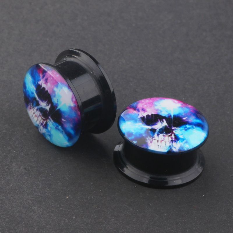 Explosiones Perforación Joyería Acrílica Nube Fantasma Cabeza Expansor de Oreja Lote_voghion.com