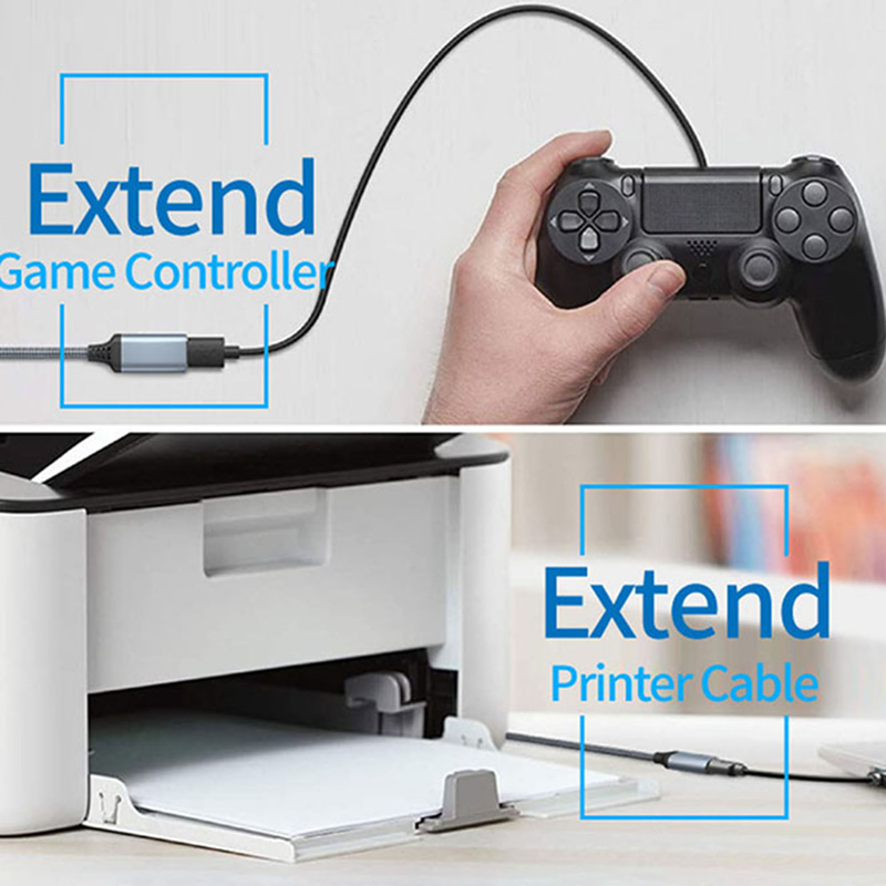Câble USB tressé USB3.0 mâle à femelle, ligne d'extension largement Compatible, Transmission à grande vitesse pour ordinateur portable_voghion.com