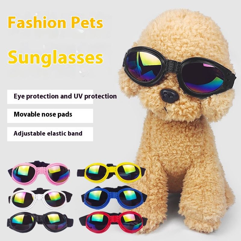 Lässige Sommersonnenbrille für Hunde, faltbare Schutzbrille, universeller Sonnenschutz für Teddy-Haustiere und UV-beständige Brille_voghion.com
