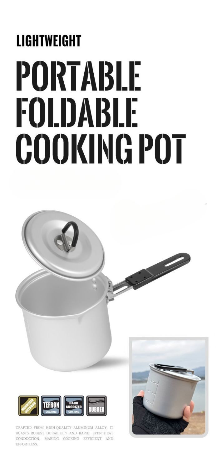 CLS Leite Pequeno Acampamento em Montanha ao Ar Livre Churrasco Portátil Água Fervente Chá Café Panela Única Autodirigível Dobrável Utensílios de Cozinha_voghion.com