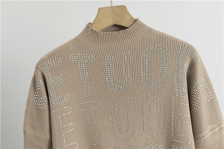 Sieviešu gludināts dimanta burtu ikdienas augšējais brīvs ērta dizaina bikškostīms_voghion.com