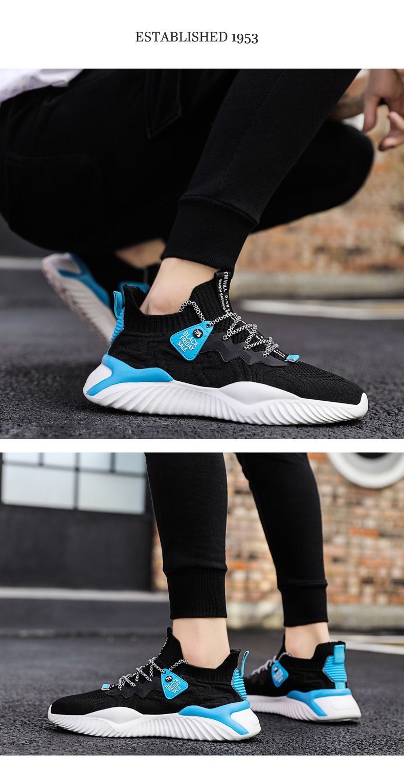 Nuove scarpe sportive stringate da uomo alla moda e alla moda, in tessuto volante traspirante, semplici scarpe singole_voghion.com