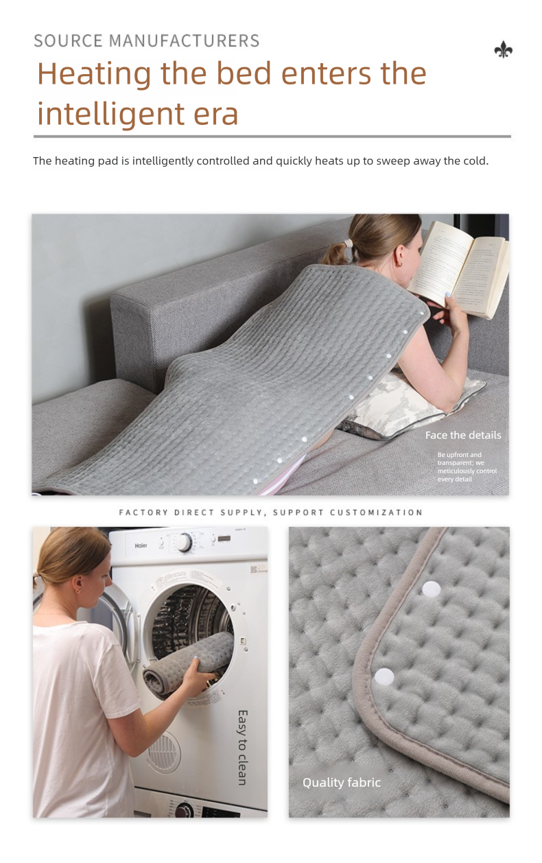Multifunctional Therapy Heating Pad, Intelligent Temperature Control Body Warmer, Electric Blanket_voghion.com