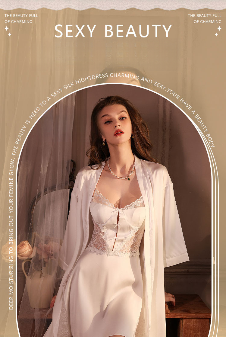 Wunderschönes und sexy leichtes Luxus-Home-Set mit Spitzen-Hosenträgerrock, ausgehöhltem High-End-Gefühl für Damen, rückenfrei_voghion.com