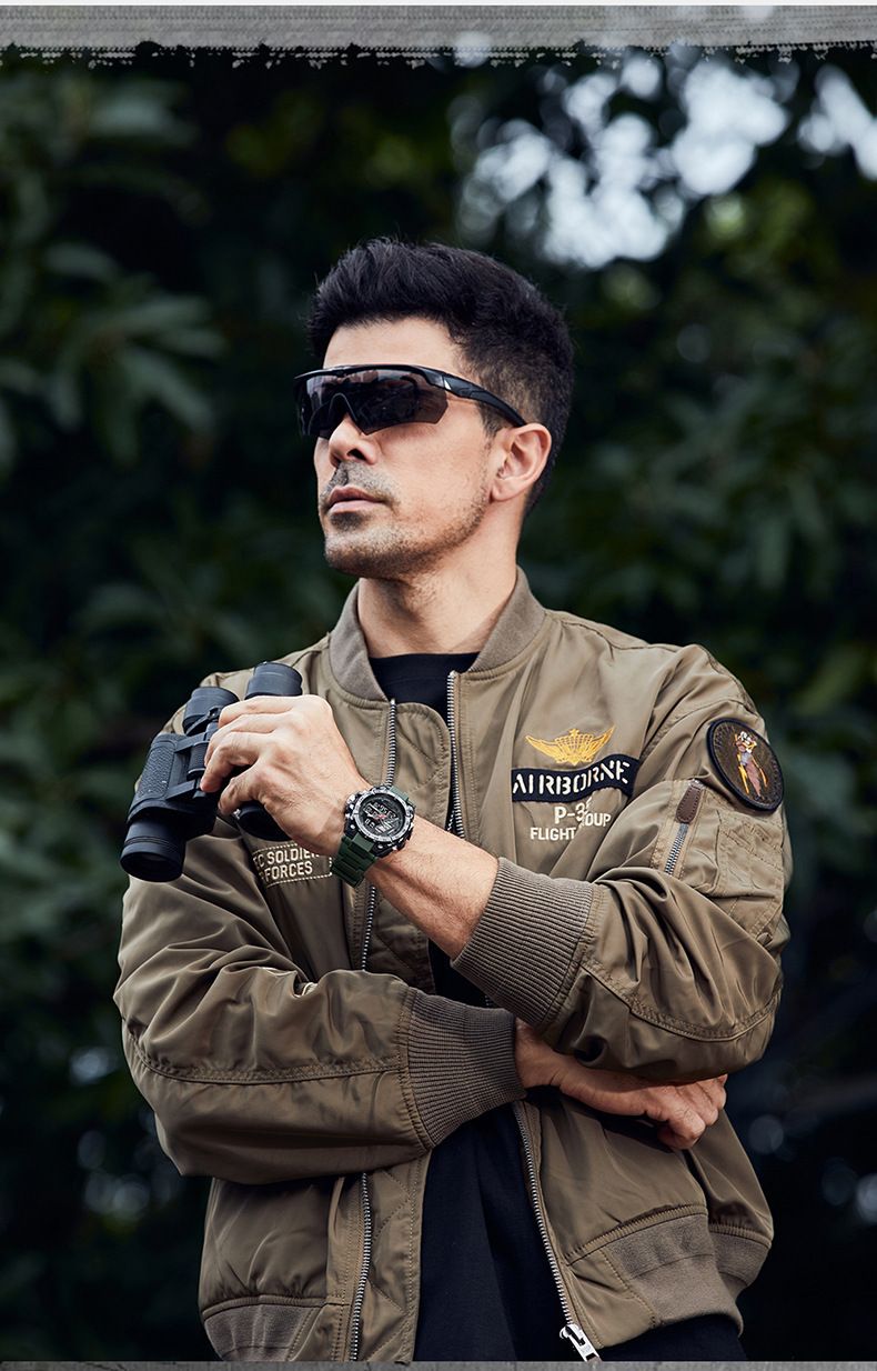 Men's Digital Watch Dual Display Trend Multi-functional Student Watch Outdoor Sports Watch_voghion.com