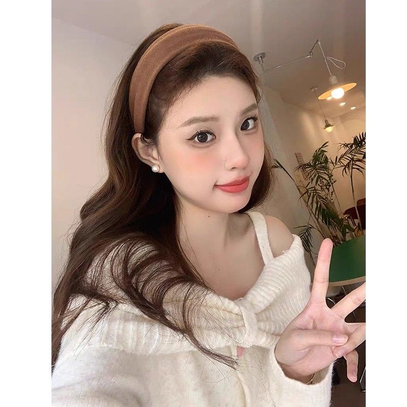 Fascia per capelli autunno inverno 2025 con tesa larga e snellimento del viso, nuova fascia per capelli alta con teschio, fascia per capelli alla moda di alta qualità_voghion.com