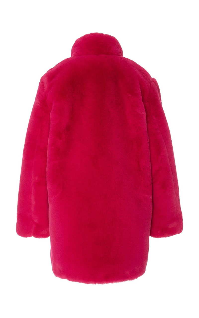 Women's mid-length imitation fur coat loose fluffy soft lamb wool warm coat_voghion.com