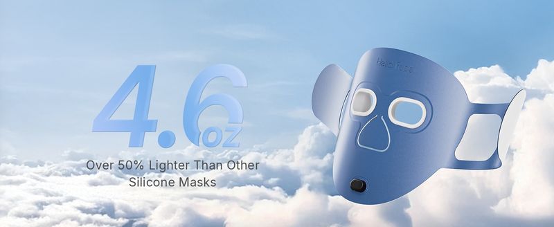 280 LED-Rot- und Blaulichttherapiemaske gegen Akne und Falten, verbesserte sanfte Rotlichttherapie mit 4 Modi, 3000-mAh-Akku, Augenschutz_voghion.com