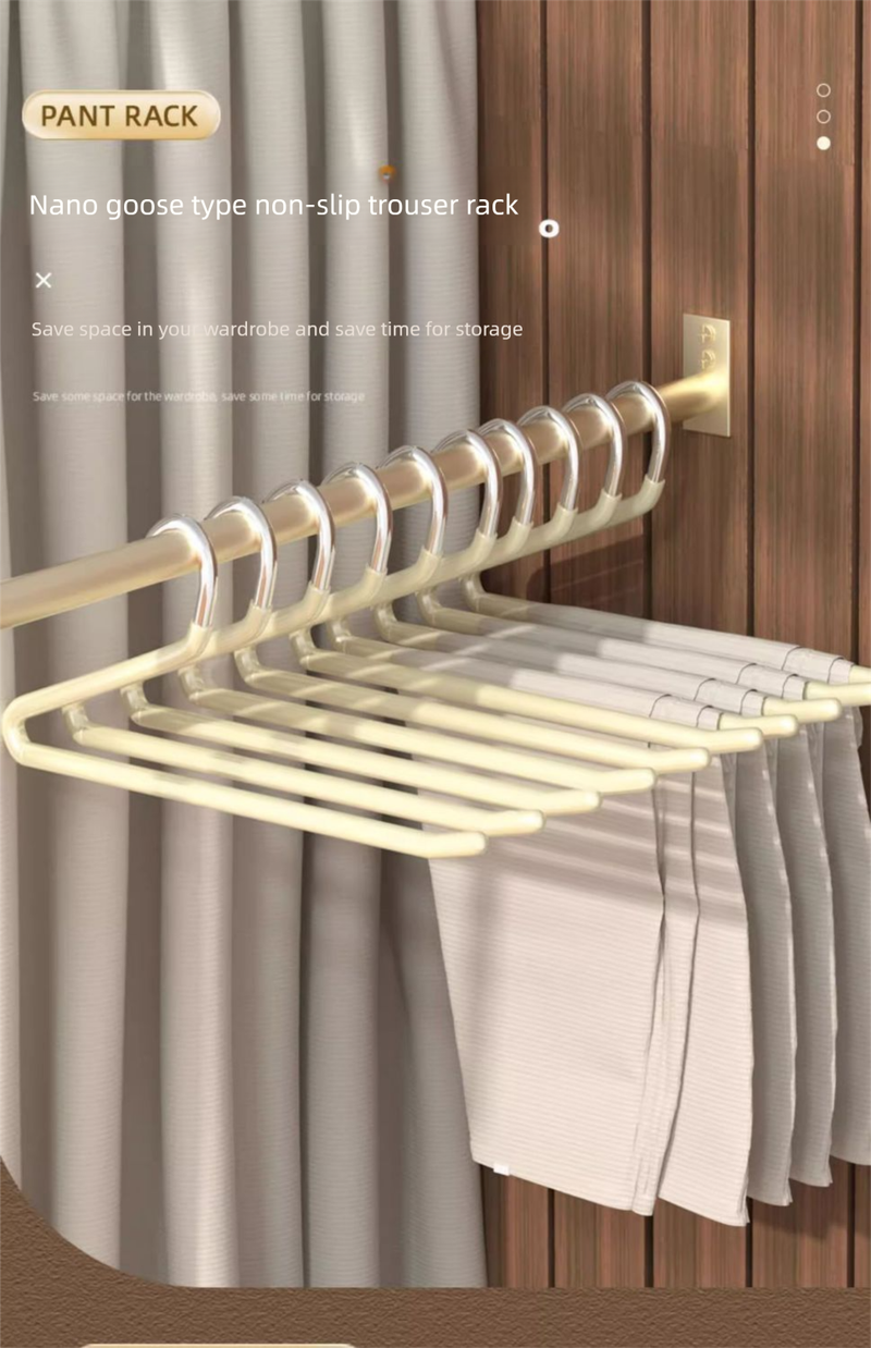 Appendiabiti a forma di oca per uso domestico, clip speciale per pentole antitraccia, contenitore integrato per armadio a Z a 2 forme Ani-Slip_voghion.com