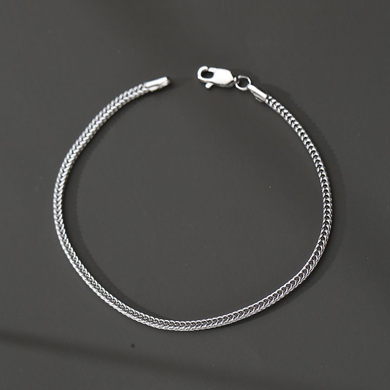 Thick Foxtail Men's Bracelet Personality Trend Hip Hop Style Bracelet Simple Domineering Chopin Round Snake Bone Men's Bracelet_voghion.com