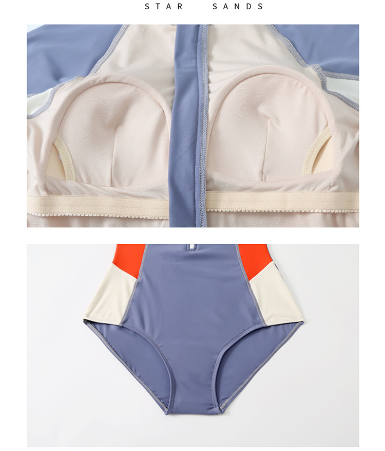 Vêtements de famille Maillot de bain familial mère et fille source chaude enfants une pièce à manches courtes protection solaire ventre minceur filles_voghion.com