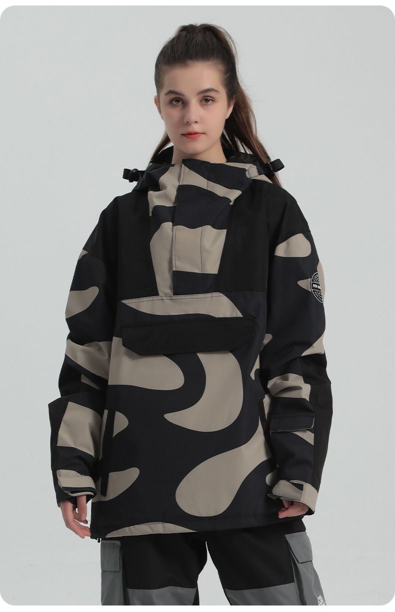 Neuer Skianzug für Damen, Color-Block-Outdoor-Sport-Snowboard und Snowboard, warm, winddicht, wasserdicht, Schneeanzug im amerikanischen Stil_voghion.com