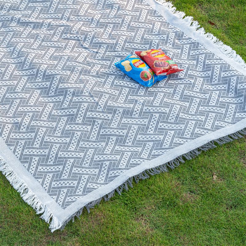 Outdoor Linen Camping Blanket Atmosphere Tablecloth Picnic Car Trunk Mat_voghion.com