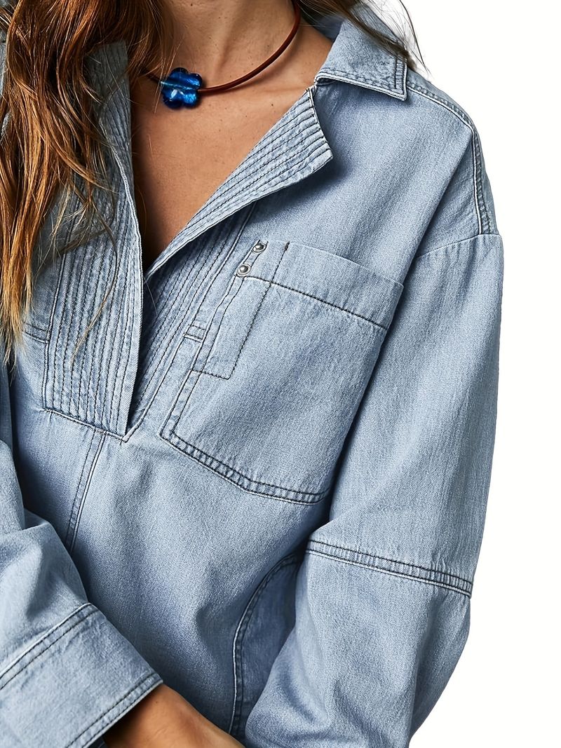 Damenbekleidung Langarmjacke V-Ausschnitt Modedesign Freizeitjacke_voghion.com