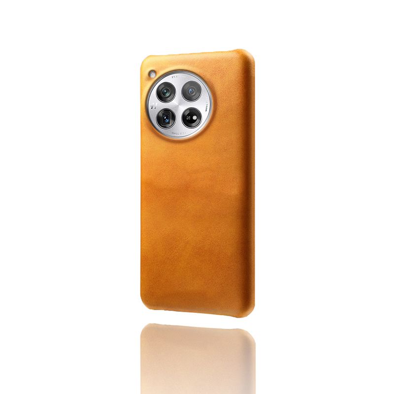Geschikt voor OnePlus 12 mobiele telefoonhoesje, beschermhoes van kalfsleer, OnePlus 12 leren hoesje met kalfsleersticker._voghion.com