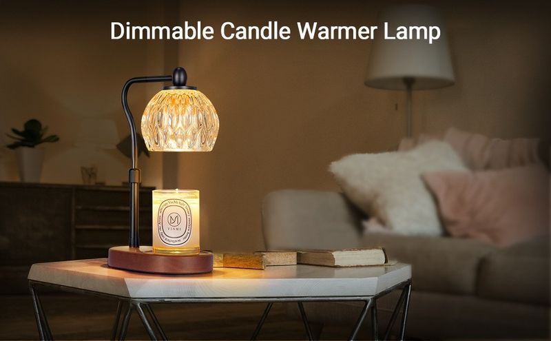 Home Furniture New Liftable Wax Melting Lamp Aromatherapy Lamp Glass Aromatherapy Furnace Bedside Lamp Timed Melting Candle Lamp Bedroom Table Lamp_voghion.com