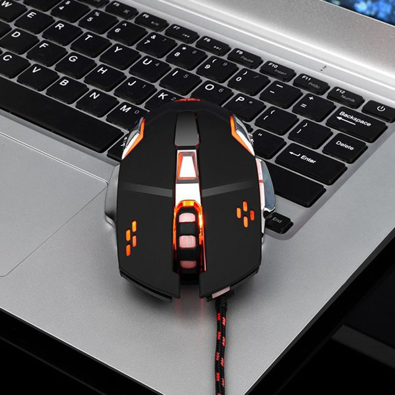 Farfi X3 Souris de jeu filaire universelle en métal RVB pour ordinateurs de bureau/portables_voghion.com