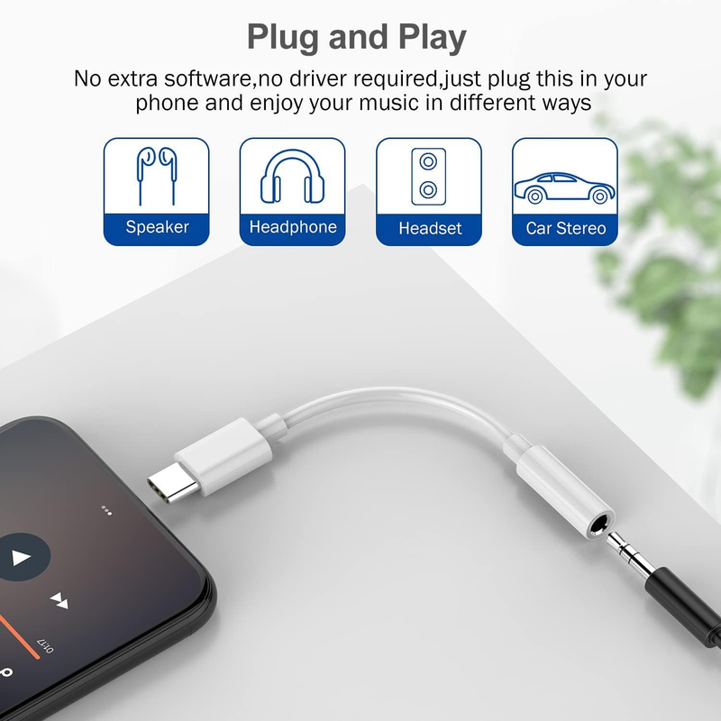 L'adattatore jack per cuffie femmina da 3,5 mm adatto per iPhone 15 \/15 Pro \/Pro Max \/Plus, il dongle audio da USB C a Aux_voghion.com