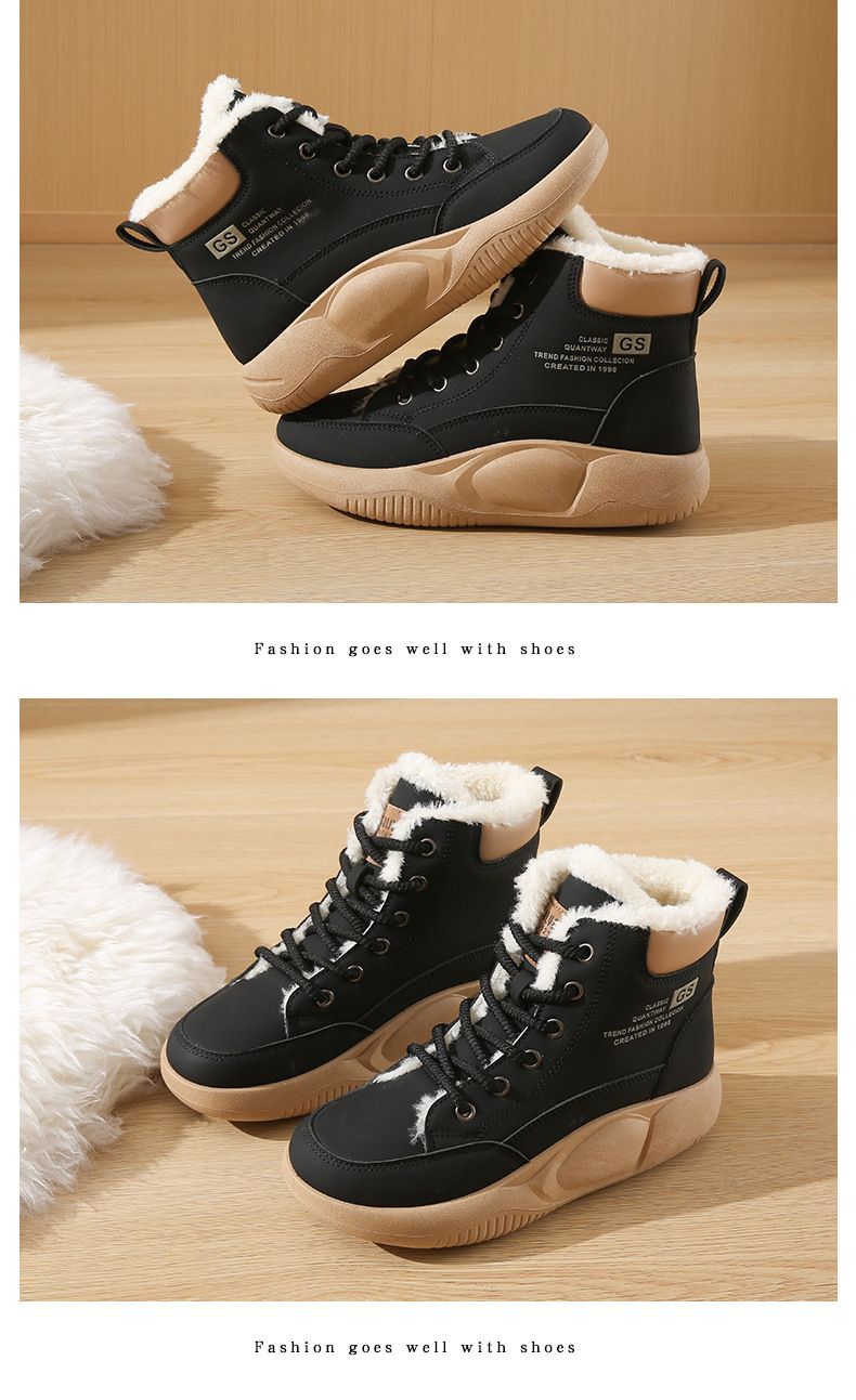 High-top Velvet Martin Boots Female Student Platform Casual Warm Street Shoes_voghion.com