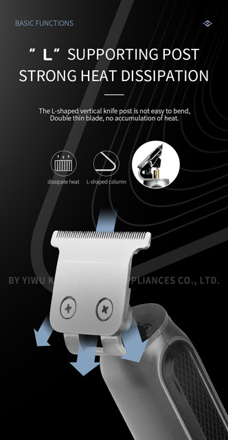 Kemei Hair Liners Clippers Men Beard Trimmer Zero Gapped T-Blade Hair Cutting Machine Cordless Professional Barber Edgers Cutter_voghion.com