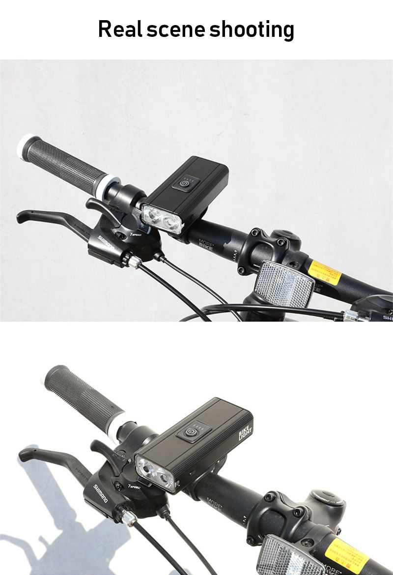 Dual T6 Starkes Licht Große Reichweite Mit Elektrischer Anzeige Outdoor-Reitlicht Große Kapazität Fahrrad USB-Ladescheinwerfer_voghion.com