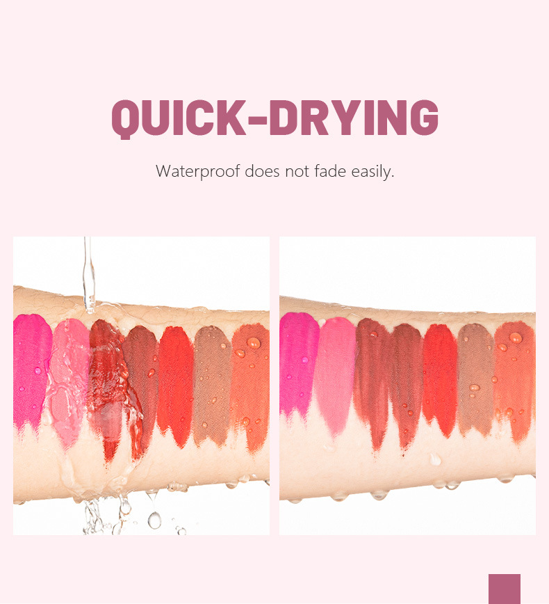 Pudaier 14 Farben Samt Matt Lippenstift Antihaft-Cup Lipgloss Lippenstift Samt Textur_voghion.com