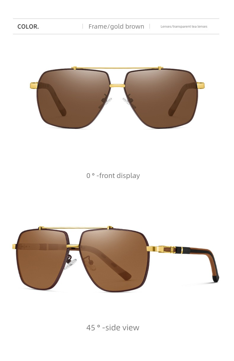 New Square Frame For Driver Driving Sunglasses Spring Temple UV Protection Glasses Men 2106_voghion.com