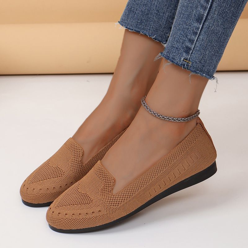 Flache, flache Low-Top-Single-Schuhe für Damen, neue Slip-On-Arbeitsschuhe in großer Größe_voghion.com