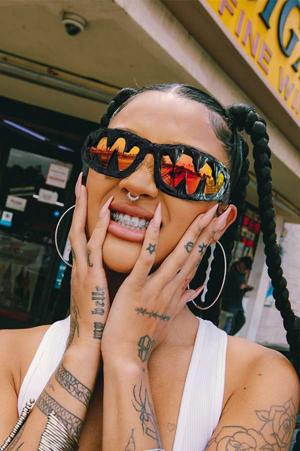 Steam Punk Men's And Women's Sunglasses Fashion Trend Personality Small Frame Shark Teeth Drop Glue Sunglasses_voghion.com