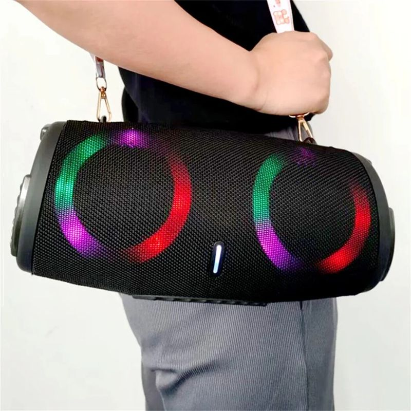 Portable Waterproof 100W High Power Bluetooth Speaker RGB Colorful Light Wireless Subwoofer 360 Stereo Surround TWS FM_voghion.com