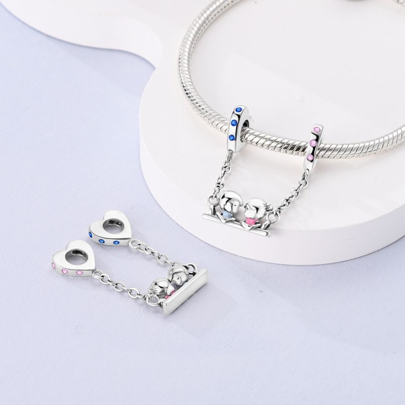Moda Sterg Argento Colorato Suower Cane Ragazzi Articoli da regalo Farfalla Aereo Terra Ciondoli Adatto Originale Ciondolo Gioielli trucco_voghion.com