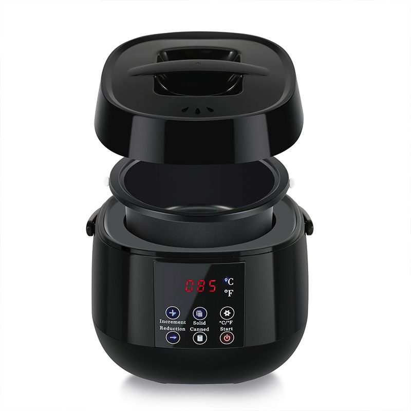 Încălzitor de ceară de 500 cc, aparat de încălzit pentru îndepărtarea părului, epilator de corp SPA, oală de ceară cu parafină, display LCD inteligent pentru temperatură_voghion.com