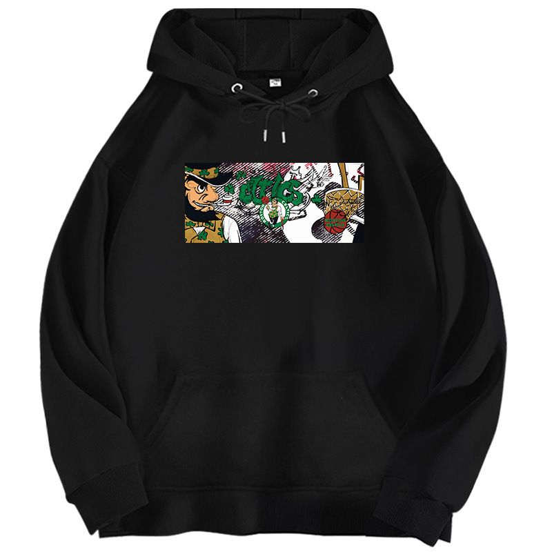370G Basketball Cartoon Celtics Signature Hoodie, locker sitzende Herbst- und Winter-Unisex-Trendkleidung_voghion.com