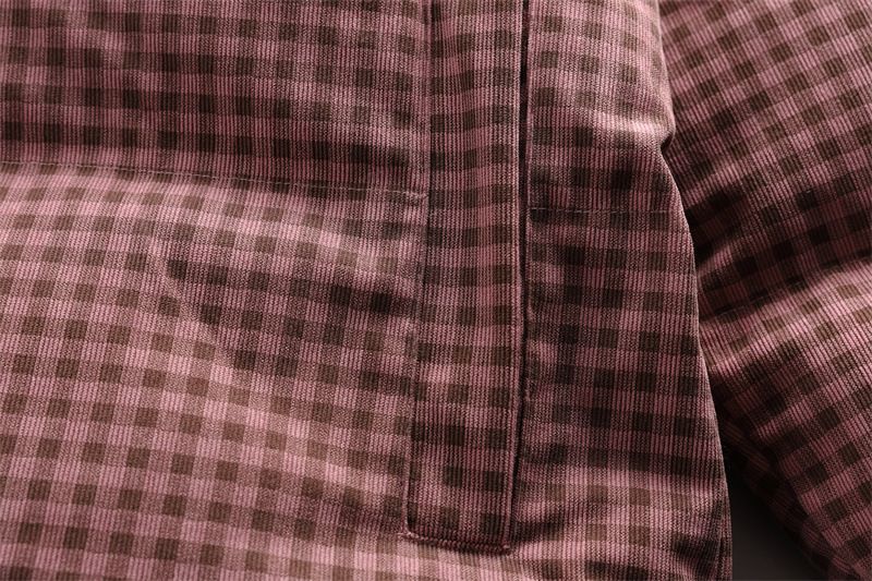 Cappotto invernale retrò – Giacca scozzese spessa con design multitasche (unisex M-XXL) in kaki/grigio/rosa_voghion.com