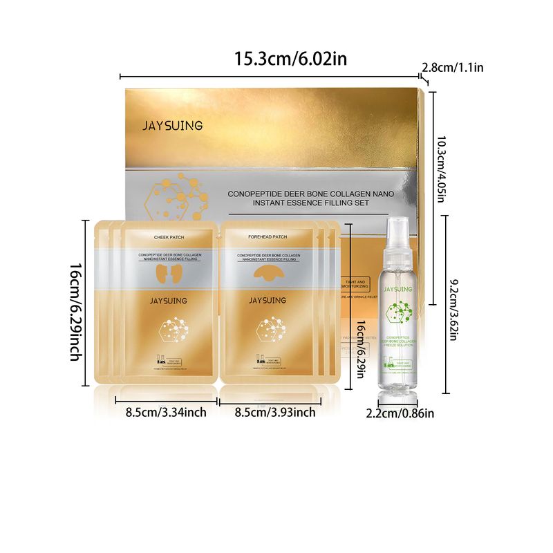 Jaysuing Snail Peptide Deer Bone Collagen Essence Set Ljusar upp fina linjer, motverkar åldrande, återfuktar och stramar upp ansiktshuden_voghion.com
