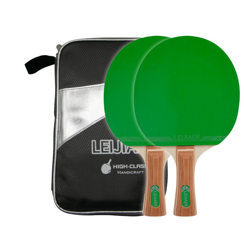 Nuovo set di racchetta da ping pong in legno massello a 7 strati, colore verde/rosa_voghion.com
