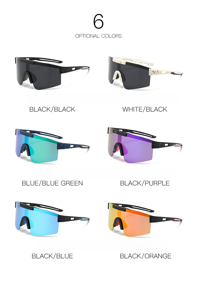 Nouvelles lunettes de soleil polarisées de cyclisme unisexes, lunettes de sport de moto à la mode et tendance, lunettes de soleil colorées d'escalade en plein air_voghion.com