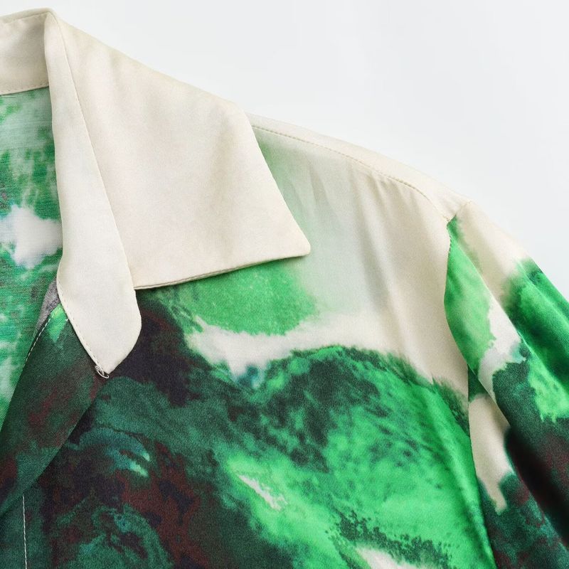 Abbigliamento donna Autunno Camicia con stampa a fiori grandi_voghion.com