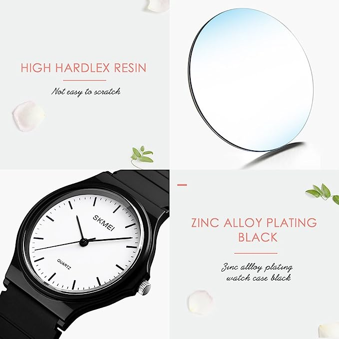 SKMEI Montre étanche pour femme, montre-bracelet pour dames filles habillées montres à quartz analogiques décontractées pour femmes_voghion.com