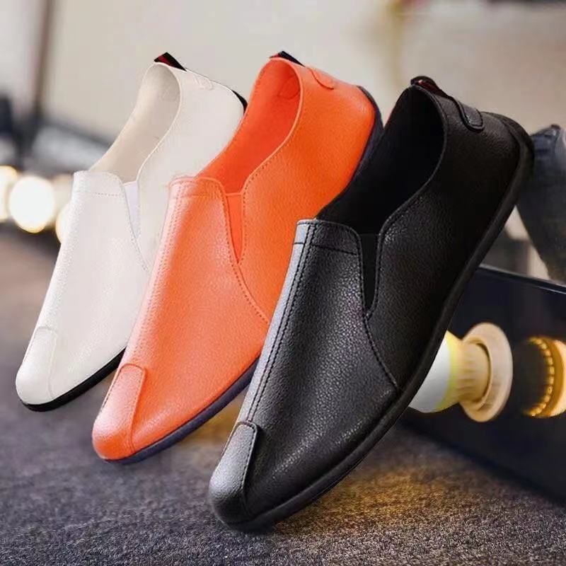 Scarpe basse da uomo in pelle morbida e piatta, stile casual, 2025, con un solo passo_voghion.com