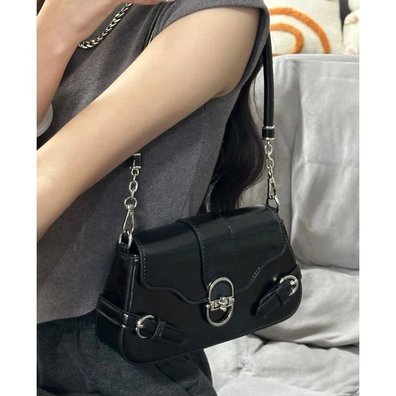 Sac à bandoulière simple et polyvalent, couleur unie, esthétique et polyvalent, d'occasion, 2025_voghion.com