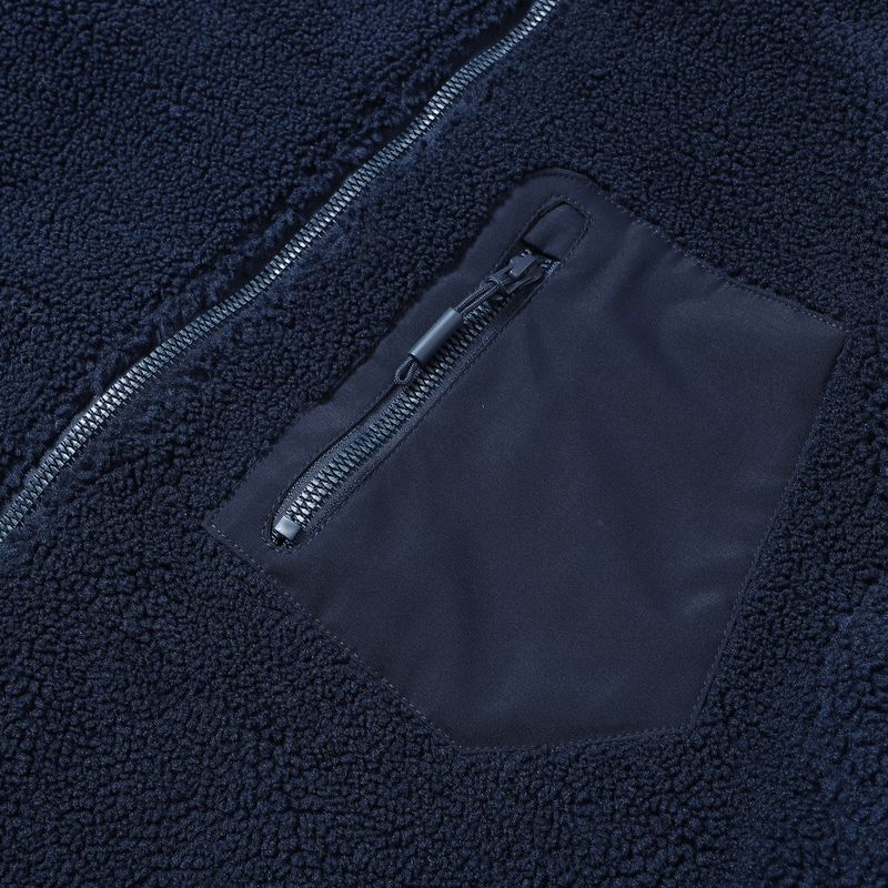 Giacca in pile Teddy da uomo con collo alto, cappotto invernale casual con cerniera, giacca leggera e calda foderata in pile per uomo_voghion.com