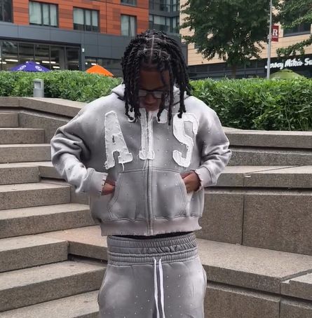 Felpa con cappuccio e cerniera in stile hip-hop con patchwork di lettere, felpa con cappuccio unisex da streetwear, vestibilità oversize per uomo e donna_voghion.com