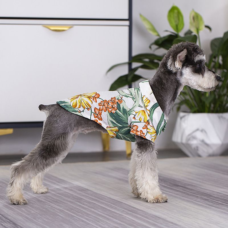 Haustierkleidung für große Hunde Hawaiian Beach Casual Shirt Mensch-Hund Eltern-Kind-Outfit Sommer Thin Style Factory_voghion.com