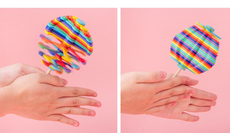Holz rotéierend Lollipop kreativ Bürodekoratioun Erwuessener Dekompressioun Spillsaach_voghion.com